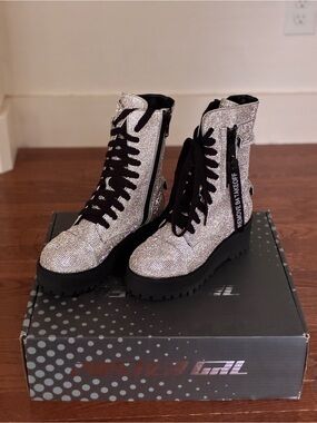 POSTER GIRL Dolls Kill Billionaire Bling Combat Boots